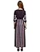 ROMWE Women's Summer Casual Half Sleeve Vintage Print Split Maxi Dress