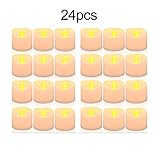 LEDキャンドルライト　PChero　バッテリー付きティーライト、フレームレスライト（黄色）