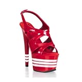 ADORE-757LN, 6 1/2'' Stiletto Heel Sling Back Platform Sandal, by Pleaser USA