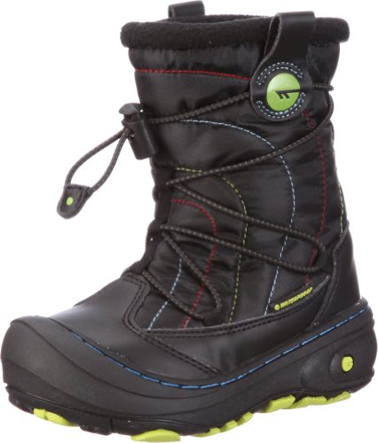Hi-Tec Junior Equinox Mid Waterproof Black/Rainbow Snow Boot O001439/021/01 11 Child UK