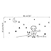 Ussore Wall Decals 1PC Stars Moon The Little Prince Boy Wall Sticker Home Decor for Kids Home Living Room Bedroom Bathroom Kitchen Office Wallpaper Window (Black)