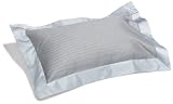 Pinzon Fleur Jacquard Boudoir Sham, French Blue/Chocolate