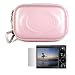 Sony Cybershot Camera Case Sony Cybershot DSC-T DSC-W Series Cyber Shot Digital Camera Case + Screen Protector Shield + Cloth (Sony Cybershot Camera NOT included) , Eva Pink