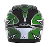 Vega Altura Small Full Face Helmet with Green Pulsar Graphic