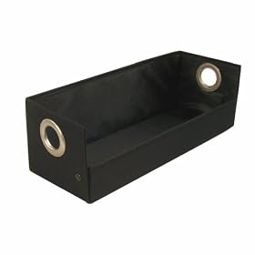 Richards Homewares Black Polyester Eyelet CD Tray