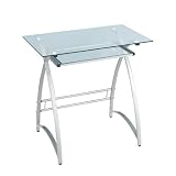 Walker Edison Glass Computer Desk