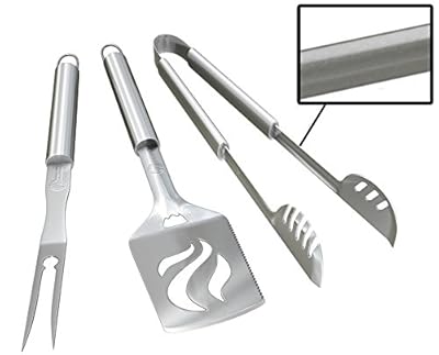 BBQ Grill Tools Set - Heavy Duty 20% Thicker Stainless Steel - Professional Grade Barbecue Accessories