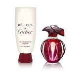 Delices de Cartier for Women 2 Piece Set Includes: 1.6 oz Eau de Parfum Spray +3.3 oz Moisturizing Body Milk