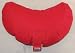 Red Crescent Zafu Meditation Cushion Filled with Organic Buckwheat Husks