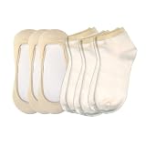 Ecoland Girls Organic Cotton Ankle and No Show Liner Socks Combo Set