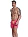 Neleus Men's Dry Fit Athletic Shorts with Elastic Waist,802# Rose Red,USA M,Tag XL
