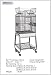 HQ 22x17 Bird Cage & Stand for Small & Medium Parrots-Black Silver