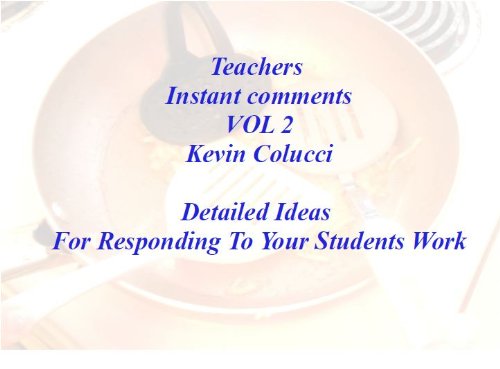 Teacher Help Instant Comments vol 2 (Teachers You are welcome, Come On In)