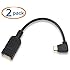 Cable Matters Micro-USB 2.0 On-The-Go (OTG) Adapter 6-Inch, Black, Pack of 2
