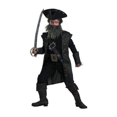 Deluxe Pirates of the Caribbean Boys Black Beard Costume
