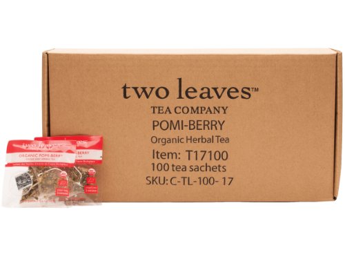Two Leaves Tea Company Organic Orchard Berry Herbal Tea, 100-Count