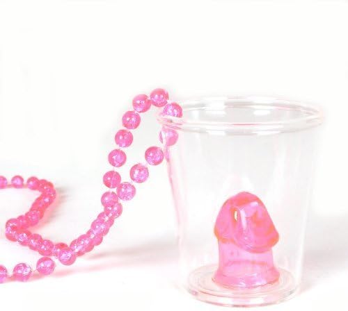 Hen Party Night Willie Shot Glass On Beaded Necklace by Hen Party Goodies