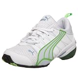 PUMA Little Kid Voltaic I Sneaker,White/Ice Flow Blue/Fluo Green,13 M US Little Kid