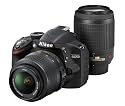 Nikon デジタル一眼レフカメラ D3200BK WZ 200mmダブルズームキット ブラック