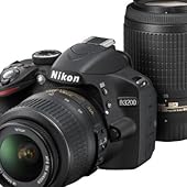 Nikon デジタル一眼レフカメラ D3200BK WZ 200mmダブルズームキット ブラック