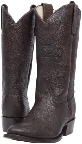 NFL Seattle Seahawks Men's Traditional Toe Western Boot, Brown, 11.5