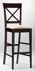 Best prices on Coaster Bar Stools Solid Wood Cappuccino with Cross Back Set of 2