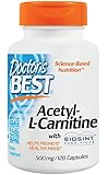 Doctor's Best Best Acetyl L-carnitine Featuring Sigma Tau Carnitine (500 mg), Capsules, 120-Count