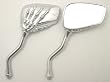 Pair of Skeleton Hand Motorcycle Mirrors - Kawasaki, Suzuki, Honda, Victory