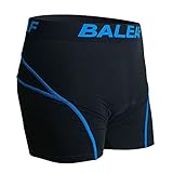 Baleaf Men's 3D Padded Bicycle Cycling Colored Underwear Shorts (Green, S)