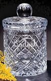 MEDIUM CRYSTAL BISCUIT JAR WITH BLANK PANEL