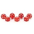 Chessex Pearlescent 7 piece Red Cheater's Dice Set