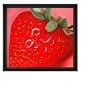 Framed Oil Painting on Canvas - 10x10 Strawberry