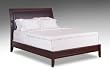 Modus Furniture City II Queen Size Leatherette Low Profile Sleigh Bed, Coco