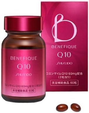 Shiseido Benefique Q10 60 tablets | Coenzyme Q10, Sesame, Collagen, Hyaluronan etc (Japan Import) by Shiseido Benefique