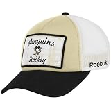 NHL Men's Game Day Structured Adjustable Trucker Cap (Pittsburgh Penguins, One Size Fits All)