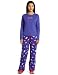 Cinema Etoile Women’s Mix N’ Match Three Piece Pajama Set, Cozy Slippers, X-Large