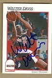 Walter Davis Autographed/Hand Signed Basketball Card (Portland Trail Blazers) 1991 Hoops #173