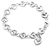 Sterling Silver Hearts Bracelet by Zina, 7