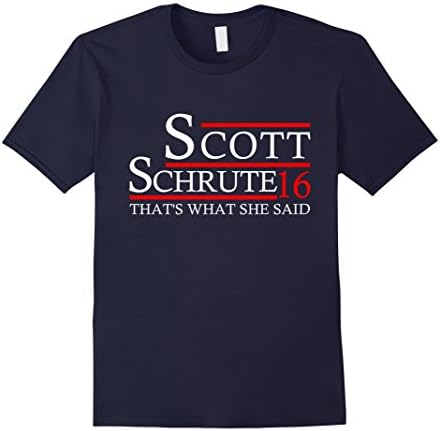 Men's That Is What She Said Scott Schrute 16 T-Shirt Medium Navy