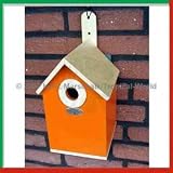 Vogelhaus Nistkasten Kohlmeise Landhaus orange