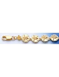 Gold Nautical Braclt Bracelet Mini Sanddollar High Polishbracelet