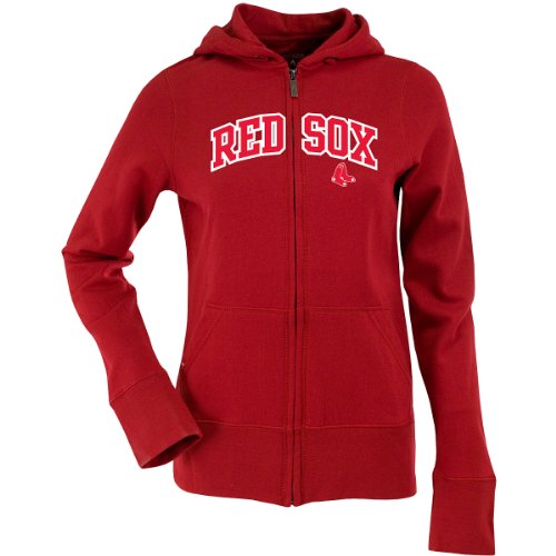 Boston Red Sox Applique Womens Zip Front Hoody Sweatshirt X Large