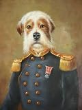 12X16 inch Animal Canvas Art Repro Dreesed King Dog