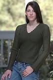 Baby Alpaca Crochet V-Neck Sweater