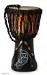 Wood djembe drum, 'Prosperous Horns'