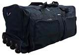 New BIG 42 Inch Rolling/Wheeled Duffel/Duffle Bag Black