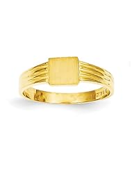 14k Childs Signet Ring - Size 3 - JewelryWeb