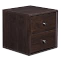 itso 1x1 Cube with 2 Drawers - Espresso