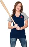 Boston Red Sox Womens Navy Energy V-Neck T-Shirt
