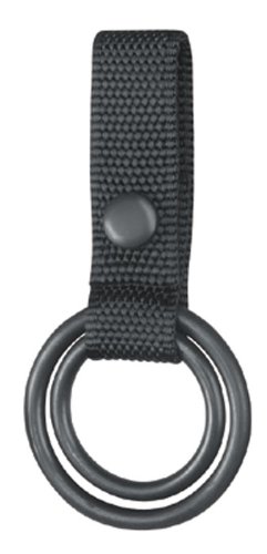 Gould & Goodrich X615 Double Ring Flashlight Holder Holds C or D Cell Flashlight or Standard Wood Baton (Black DuraWeb Nylon)